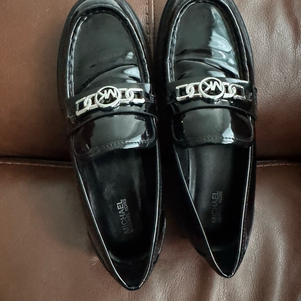 Michael Kors Black Patent Loafers - Picture 4 of 12